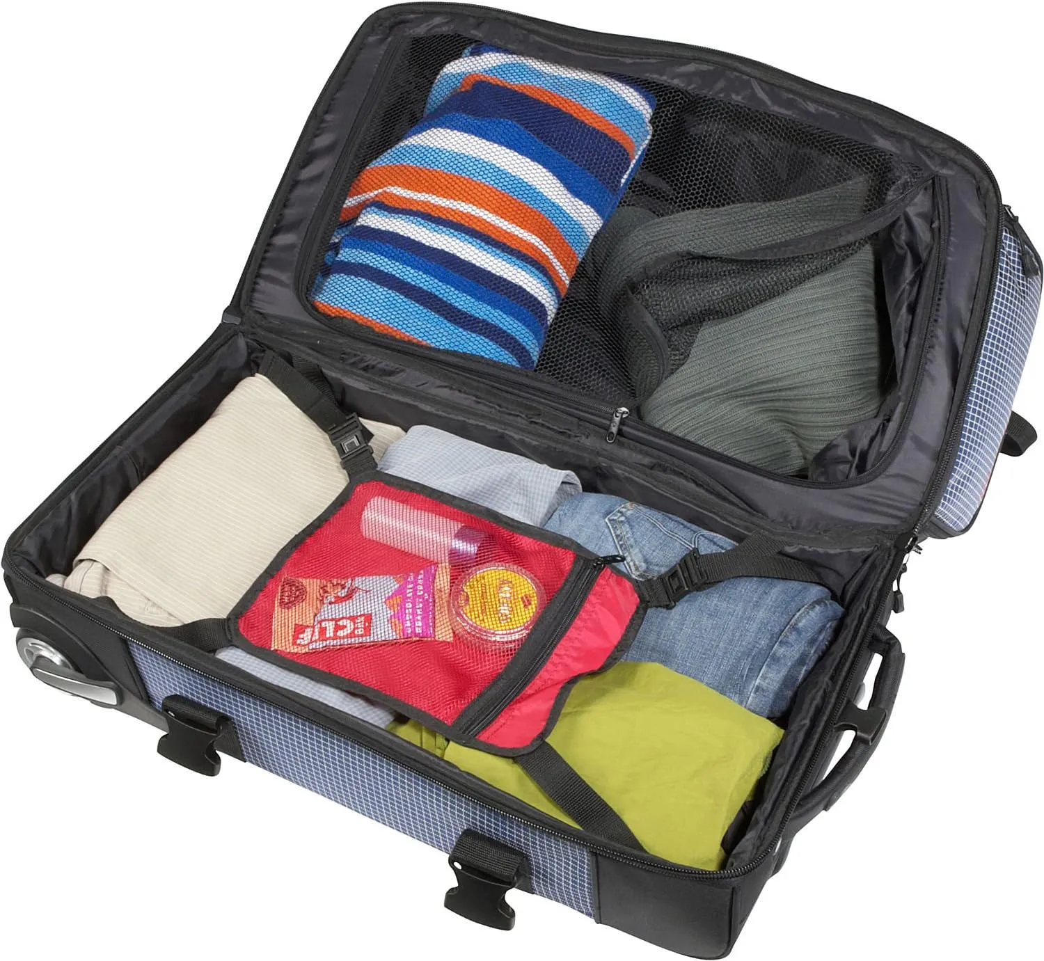 Samsonite Ripstop Wheeled Rolling Duffel Bag, Blue, 26-Inch