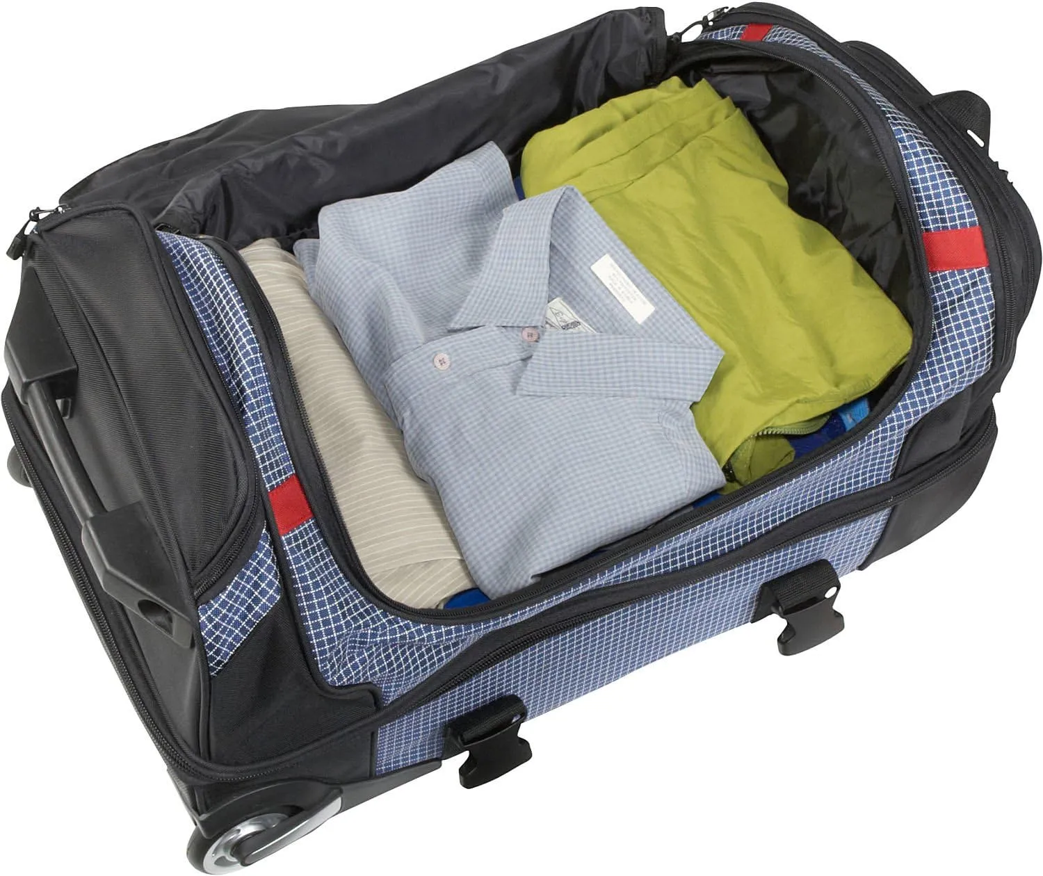 Samsonite Ripstop Wheeled Rolling Duffel Bag, Blue, 26-Inch