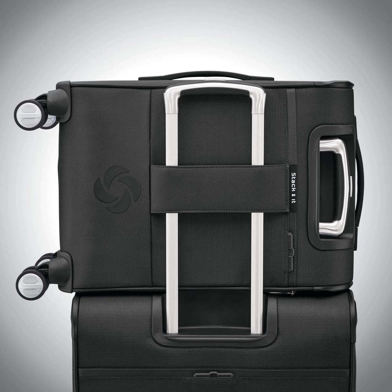 Samsonite Solyte DLX Softside Expandable Luggage with Spinner Wheels, Midnight Black, Carry-On 20-Inch