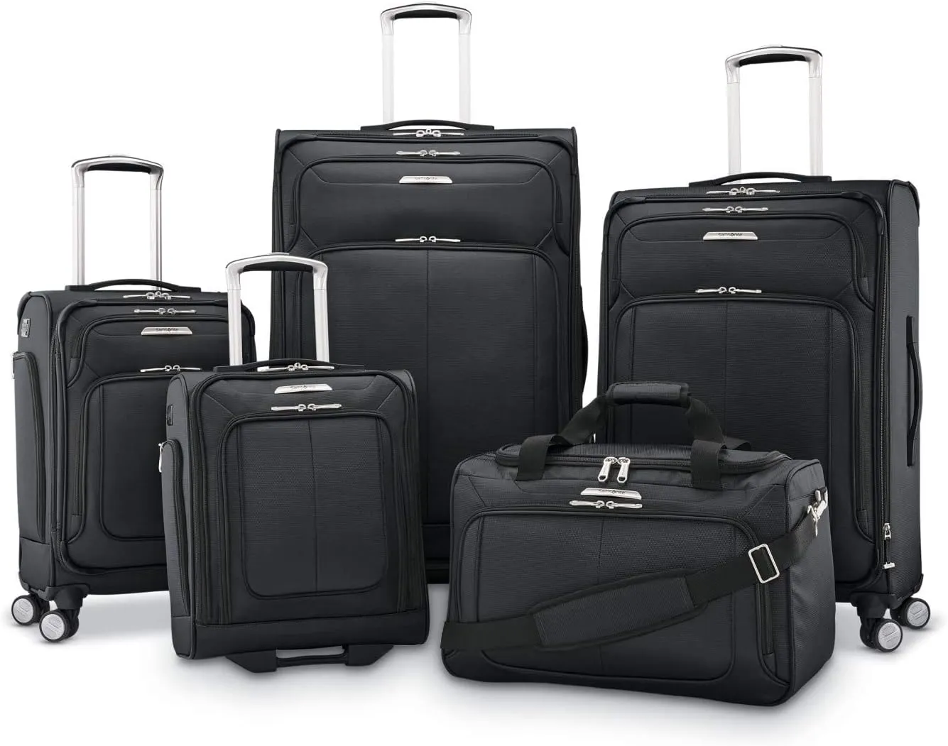 Samsonite Solyte DLX Softside Expandable Luggage with Spinner Wheels, Midnight Black, Carry-On 20-Inch