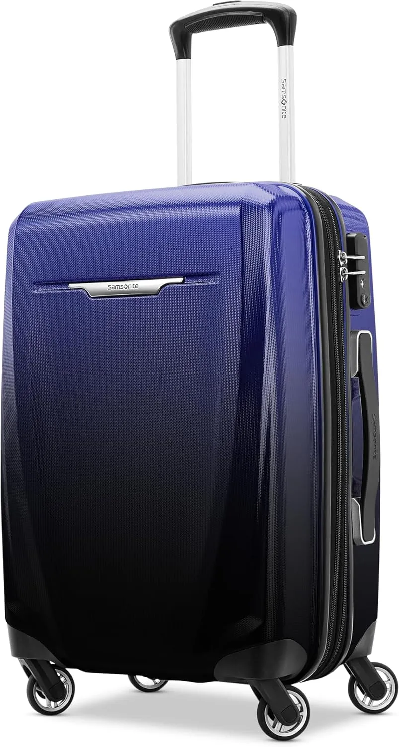 Samsonite Winfield 3 DLX Hardside Expandable Luggage with Spinners, 2PC SET (CO/MED), Royal Blue Ombre