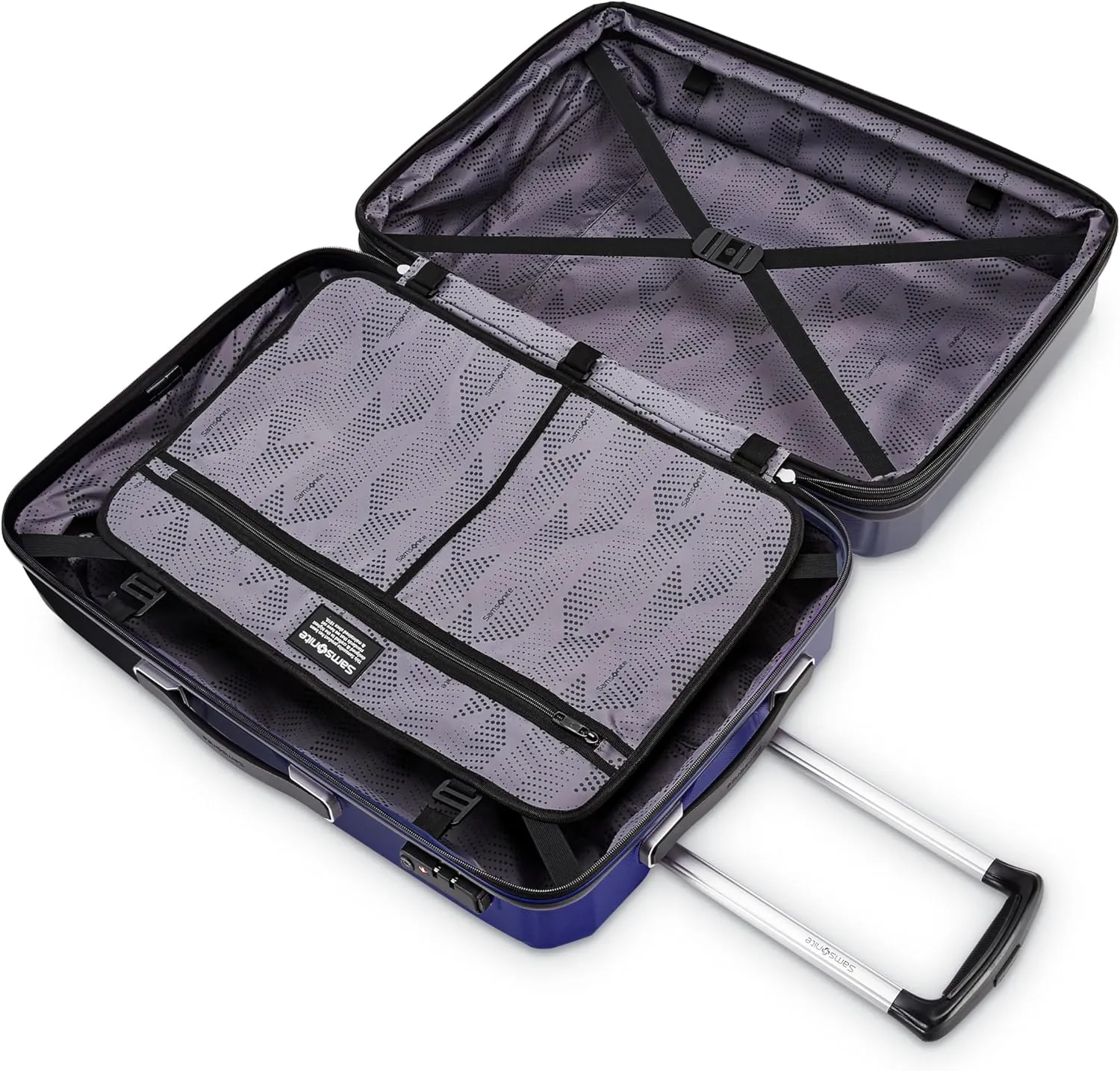 Samsonite Winfield 3 DLX Hardside Expandable Luggage with Spinners, 2PC SET (CO/MED), Royal Blue Ombre