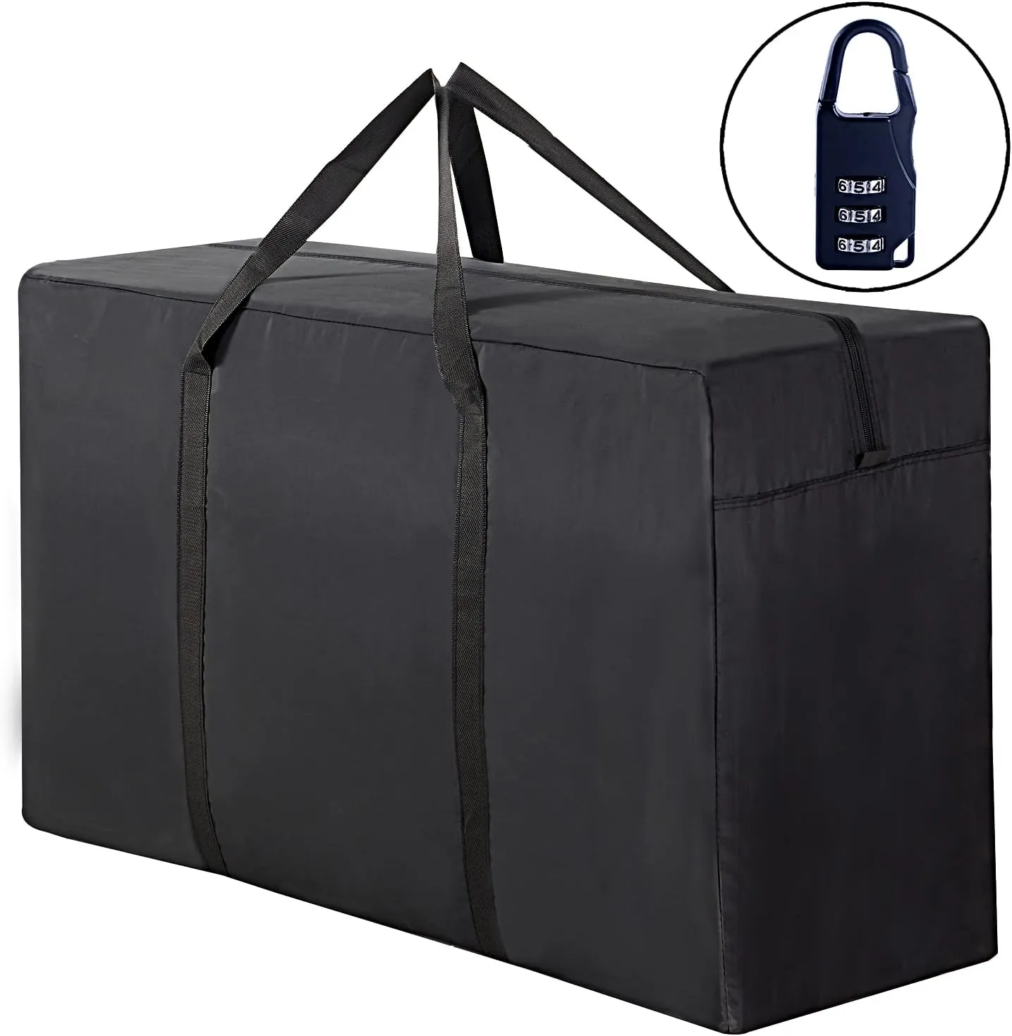 SANSAM Extra Large Heavy Duty Moving Bag,Waterproof Duffle Bag with Zippers,Oxford Cloth Storage Tote Bags for Travelling,College Dorm, Space Saving