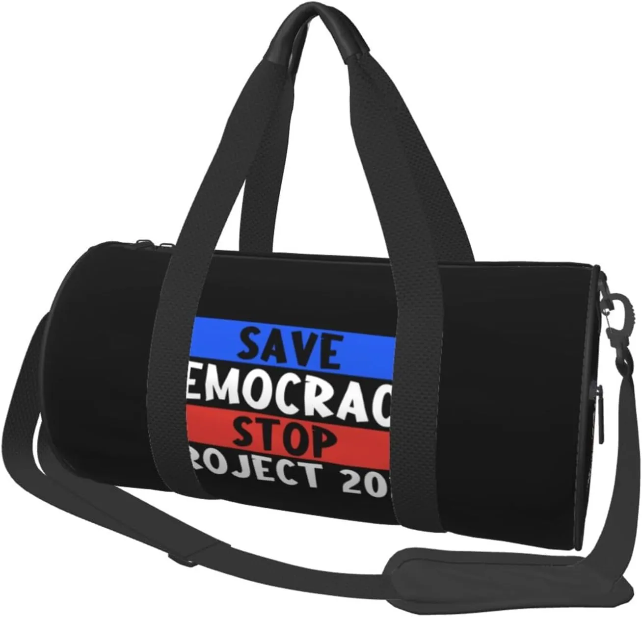 Save Democracy Stop Project 2025 Duffel Bag Gym Bag Travel Sports Tote Large Foldable Beach Swim Yoga3