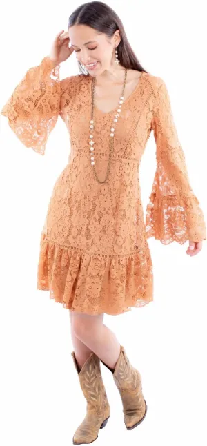 Scully Ivory Long Sleeve Womens Lace Dress HC557