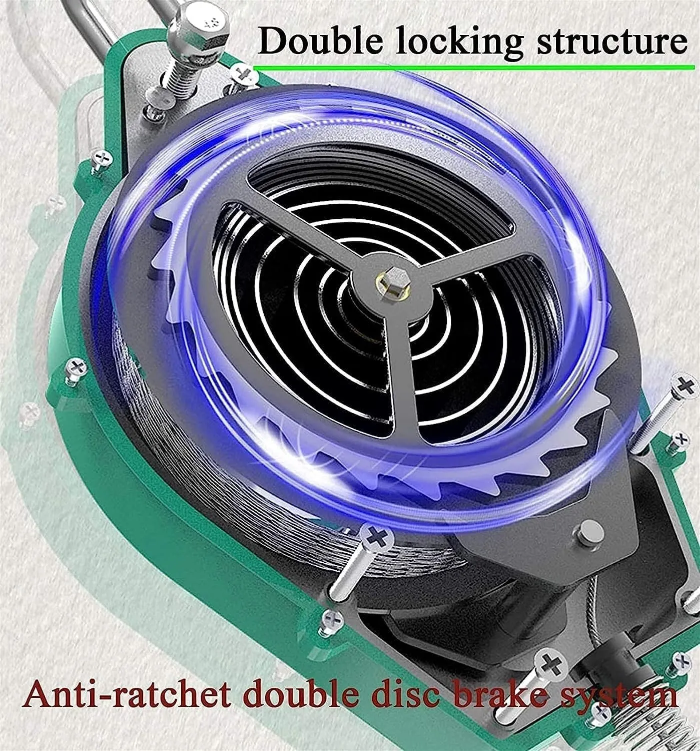 Self-Retracting Lifeline, Fall Protection Work Safety Equipment, 10m Steel Cable, Personal Fall Limiter with Self-Locking Hooks for Roof Construction, 2 Pack