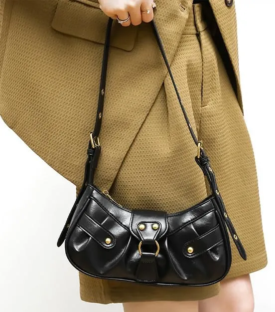 Shoulder Bag for Women Leather Handbag Y2K Style Trendy Purse Clutch Hobo Purse