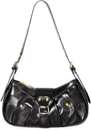 Shoulder Bag for Women Leather Handbag Y2K Style Trendy Purse Clutch Hobo Purse