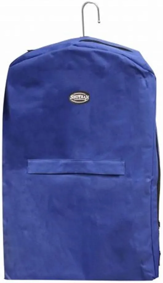 Showman Royal Blue Nylon Chaps/Garment Bag with Open Ended Hanger and Zipper Closure