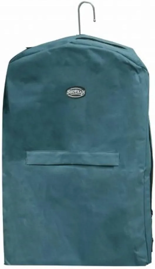 Showman Teal Nylon Chaps/Garment Bag with Open Ended Hanger and Zipper Closure
