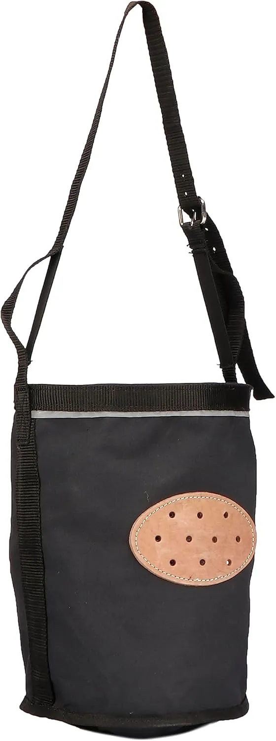SIE Westride Heavy Duty Leather Vented Canvas Horse Feed Bag (Black)