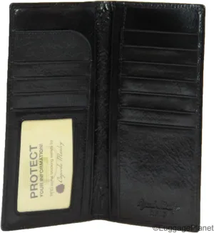 Sienna Collection Coat Pocket Mens RFID Leather Wallet (Black)