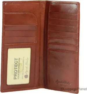 Sienna Collection Coat Pocket Mens RFID Leather Wallet (Whiskey)