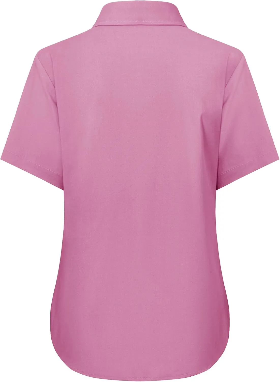 siliteelon Button Down Shirts Women Oxford Shirts Short Sleeve Cotton Wrinkle Free Dress Shirts Work Office Blouse