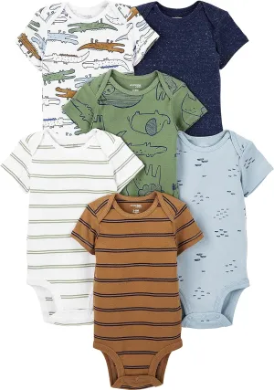 Simple Joys by Carter's Baby Boys' 6-Pack Short-Sleeve Bodysuit