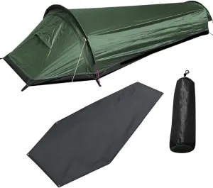 Single Person Backpacking Tent Hiking Bivy Tent Lightweight Sleeping Bag Tent with Ground Cloth