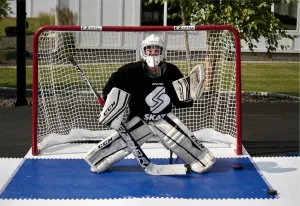 Skate Anytime - Goalie Value Package - Synthetic Ice for Hockey - Skateable Artificial Ice Tiles - Expandable - European Technology