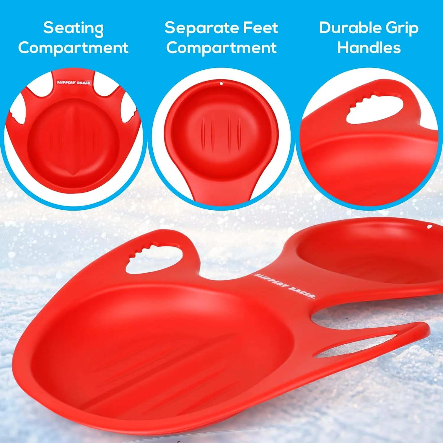 Slippery Racer Downhill Blitzer Arrow Snow Sled.