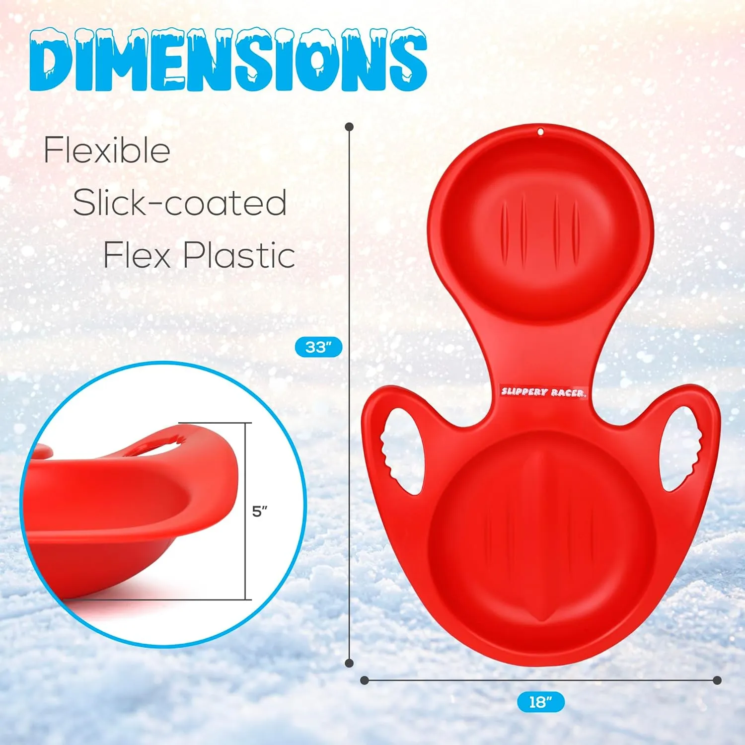 Slippery Racer Downhill Blitzer Arrow Snow Sled.