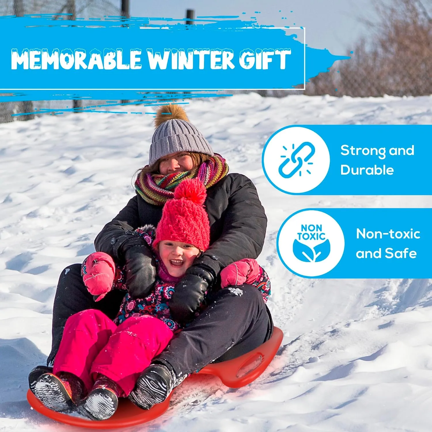 Slippery Racer Downhill Blitzer Arrow Snow Sled.