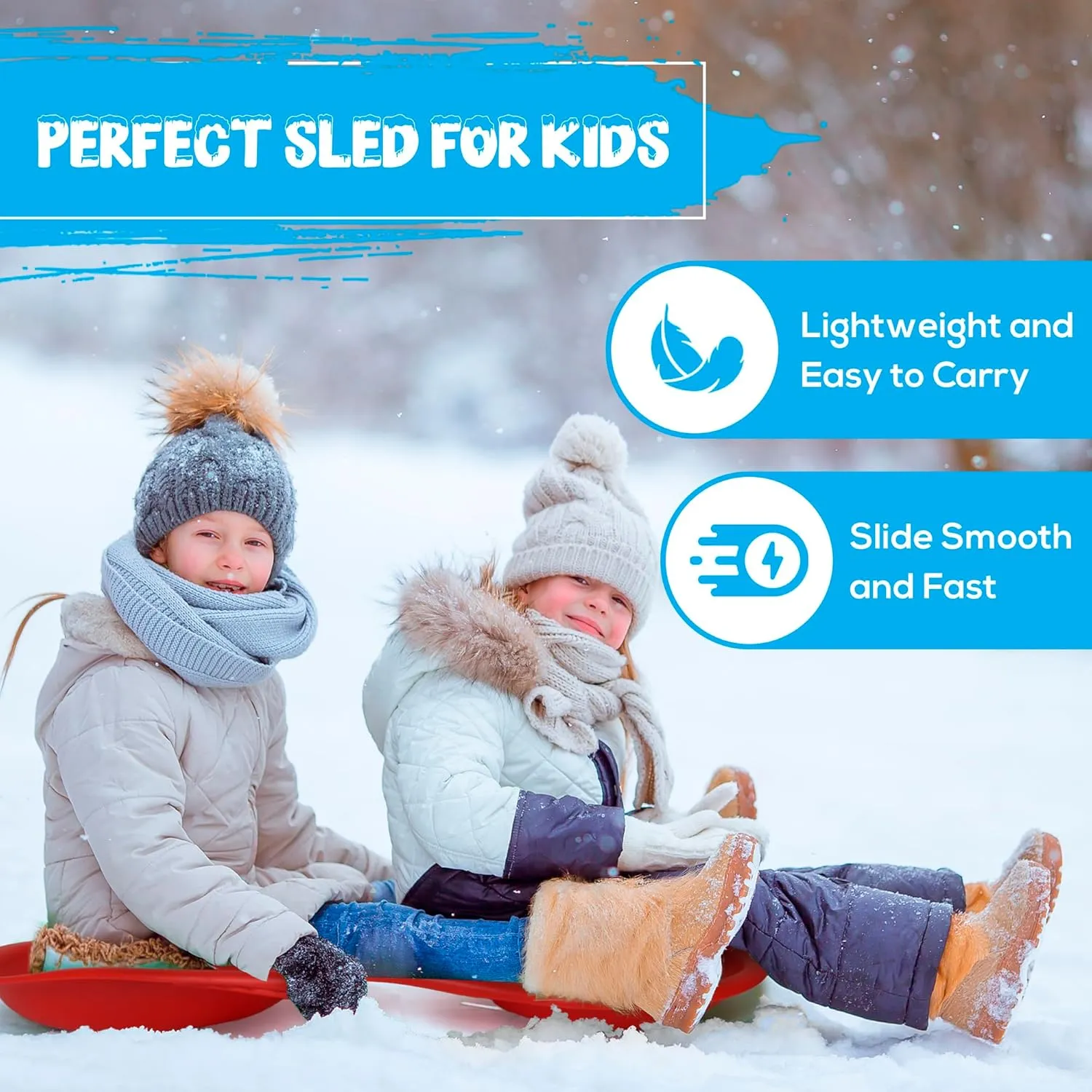 Slippery Racer Downhill Blitzer Arrow Snow Sled.