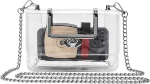 Small Clear Purse Stadium Approved for Women,Cute Clear Crossbody Bag for Sports Event,Concert,Gameday