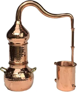 Small Expandable Alembic Whiskey Still - Half Liter Copper Distillery .5 Liter / 2 Cup