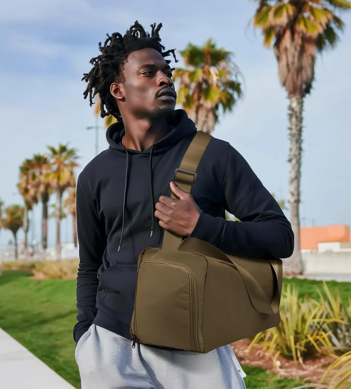 Small Gym Bag for women men, Stylish Compact Sports Bag, Small Duffle Bag Crossbody Bags for women men, Suitable For Gym Work Fitness Travel, 3 in 1 Duffle Bags
