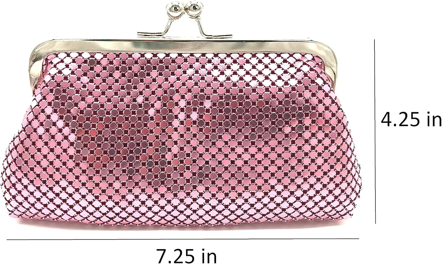 Small Women Clutch Metal Mesh Evening Purse for Party prom Wedding