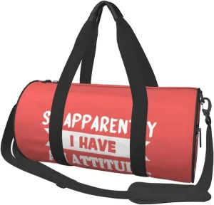 So Apparently I Have An Attitude Duffel Bag Gym Bag Travel Sports Tote Large Foldable Beach Swim Yoga61