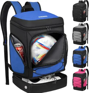 Soccer Backpack,Soccer Bag with Ball Holder, Includes Separate Cleat Shoe and Ball Compartment Sport Equipment Bags Fit Basketball Volleyball Football