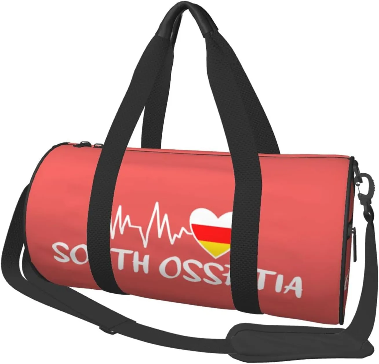 South Ossetia Heartbeat Duffel Bag Gym Bag Travel Sports Tote Large Foldable Beach Swim Yoga5