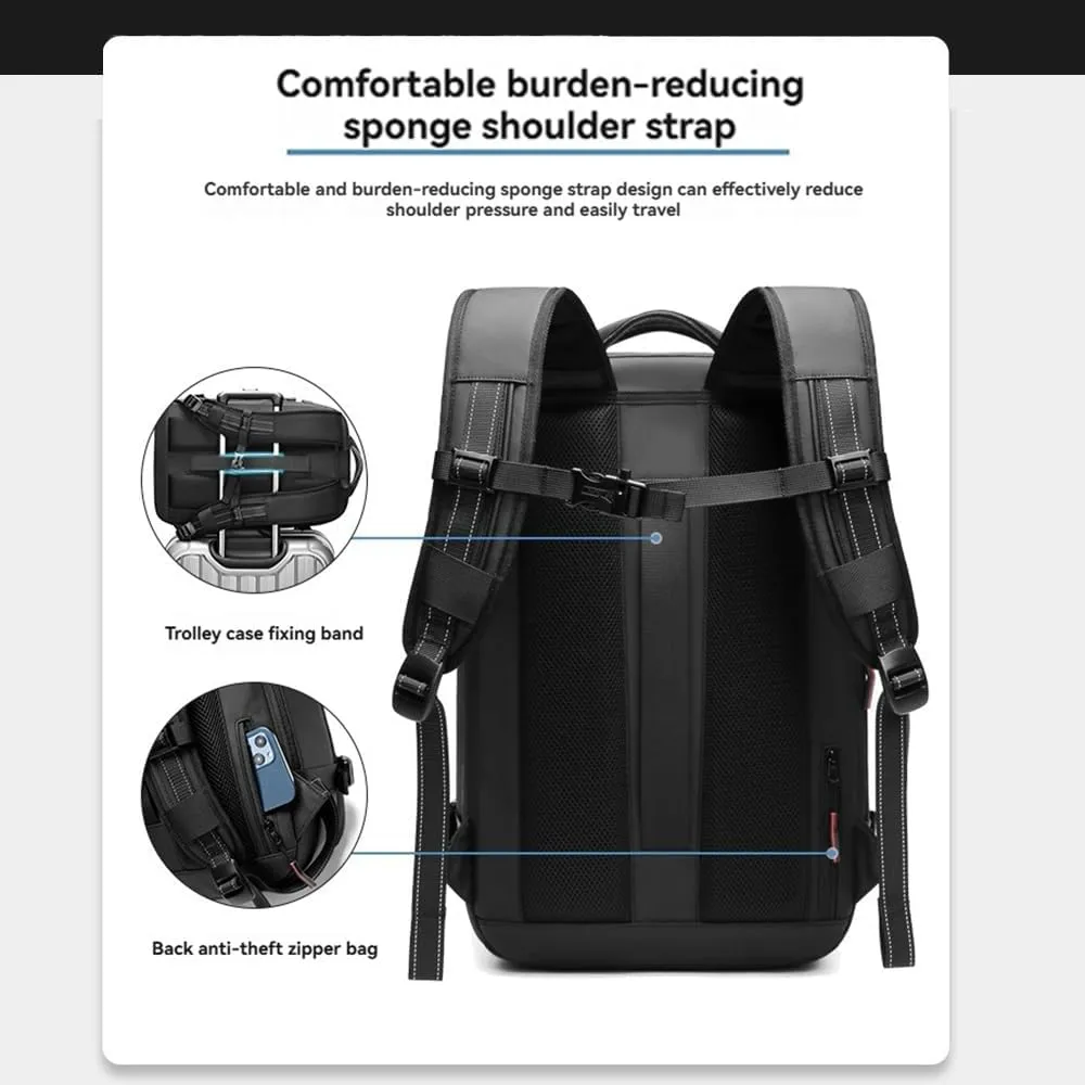 Spacevac Pro Backpack, Air Vacpack Backpack with Vacuum Seal Compression, 60L Expandable Easy Vac Travel Bag with Pump (Blue, 60L（with electric air pump)