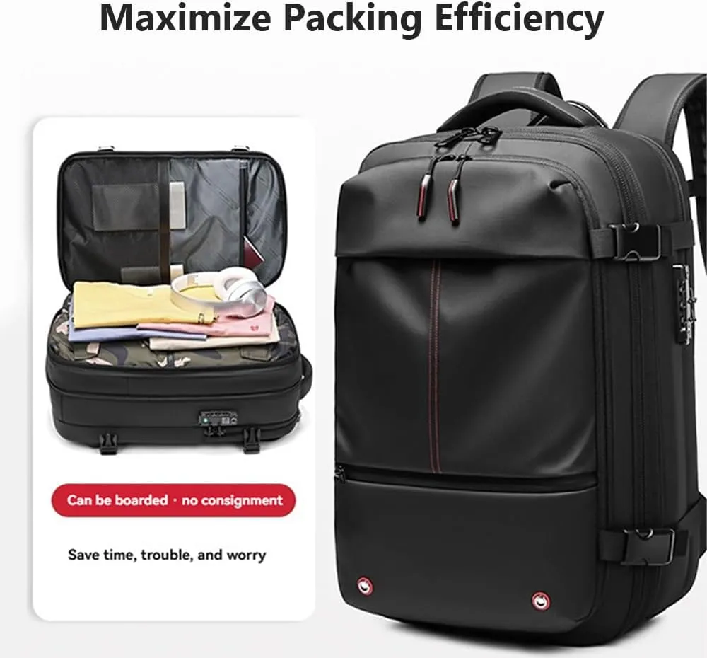 Spacevac Pro Backpack, Air Vacpack Backpack with Vacuum Seal Compression, 60L Expandable Easy Vac Travel Bag with Pump (Blue, 60L（with electric air pump)