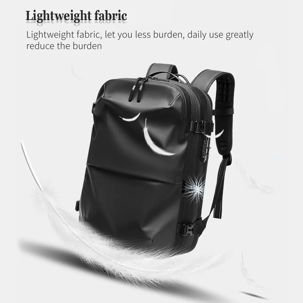 Spacevac Pro Backpack, Air Vacpack Backpack with Vacuum Seal Compression, 60L Expandable Easy Vac Travel Bag with Pump (Prestige-Black, 60L)