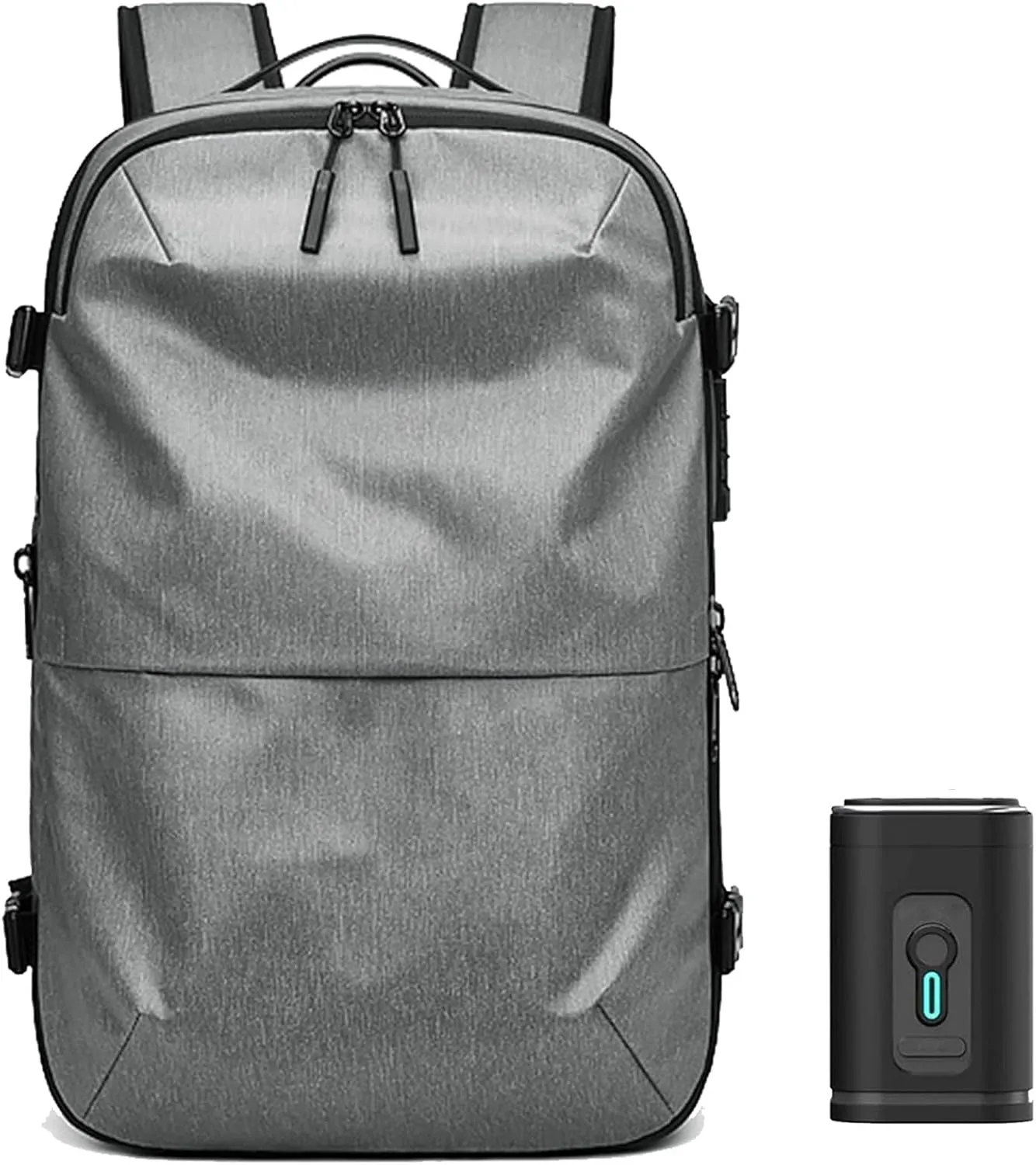 Spacevac Pro Backpack, Space Vac Pro Backpack, Spacevacpro Extra Large Vacuum Compression Travel Laptop luggage Bag/Carry-On (Prestige, Gray-A, with Pump)