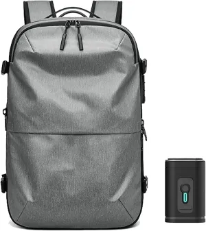 Spacevac Pro Backpack, Space Vac Pro Backpack, Spacevacpro Extra Large Vacuum Compression Travel Laptop luggage Bag/Carry-On (Prestige, Gray-A, with Pump)