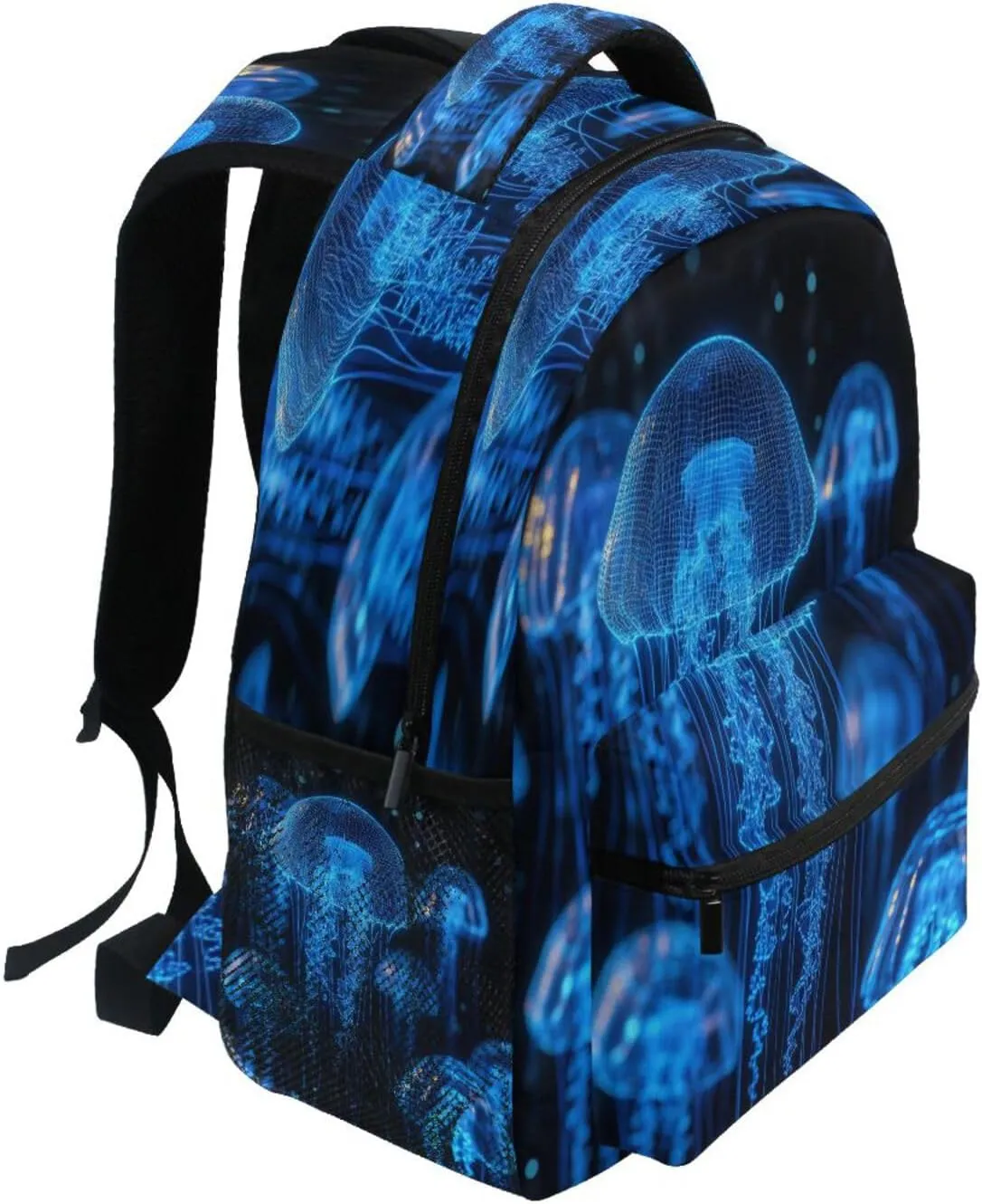 Sport Backpack for Teenager Waterproof College School Computer Bag with Chest Strap for College Work Jelly Fish
