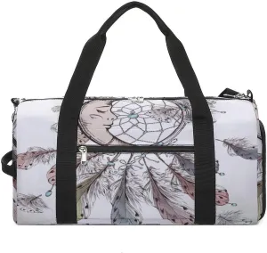 Sport Gym Duffel with Shoe Compartment Wet Pocket, Dream-catcher-print Shoulder Travel Bag for Women Men, style-4