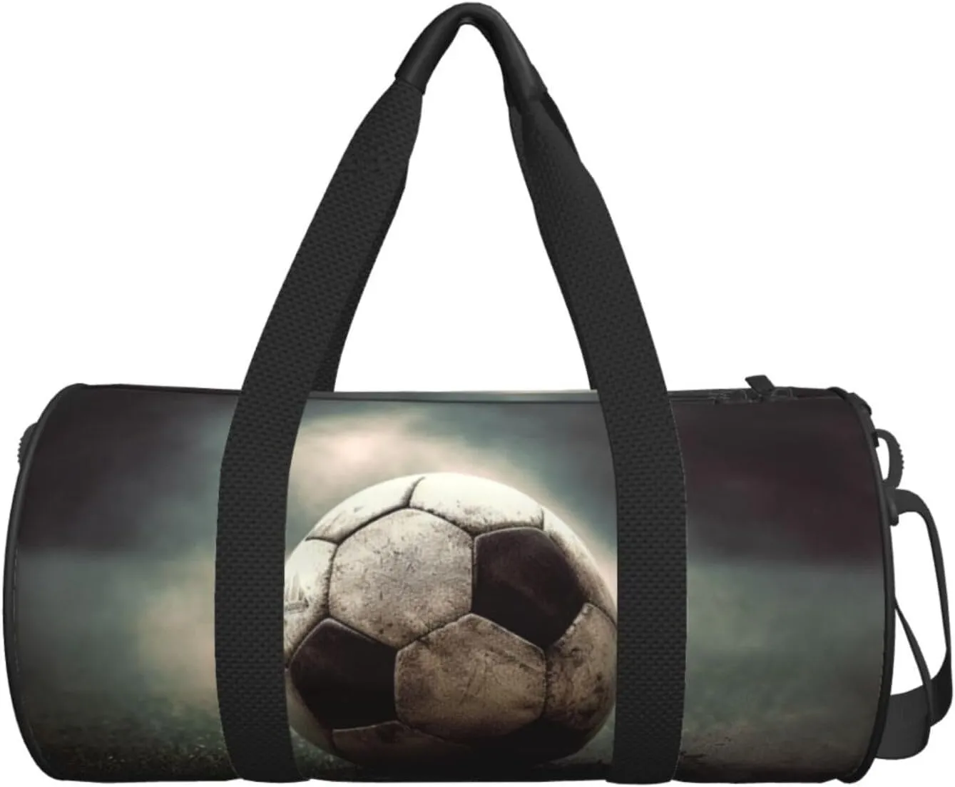 Sport Soccer Travel Duffle Bag for Men Women Sport Gym Bag Foldable Weekender Bag Carry on Overnight Bag for Travel Swimming Basketball