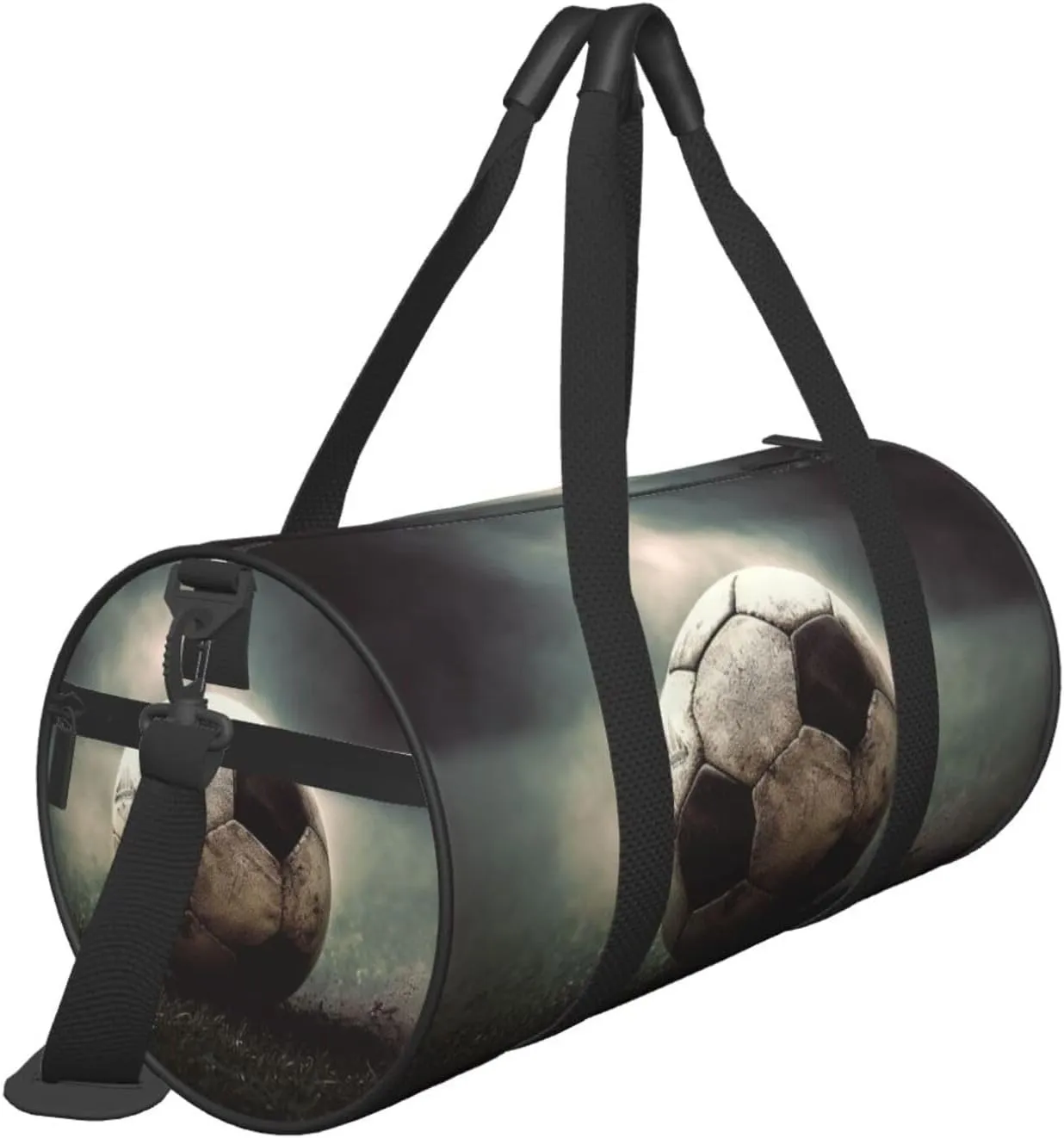 Sport Soccer Travel Duffle Bag for Men Women Sport Gym Bag Foldable Weekender Bag Carry on Overnight Bag for Travel Swimming Basketball