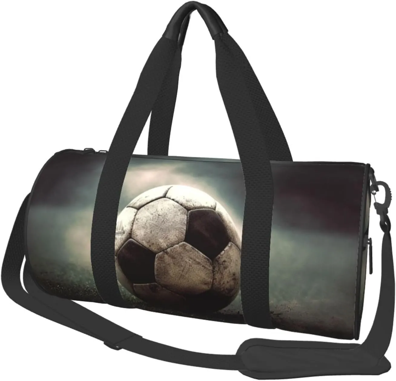 Sport Soccer Travel Duffle Bag for Men Women Sport Gym Bag Foldable Weekender Bag Carry on Overnight Bag for Travel Swimming Basketball