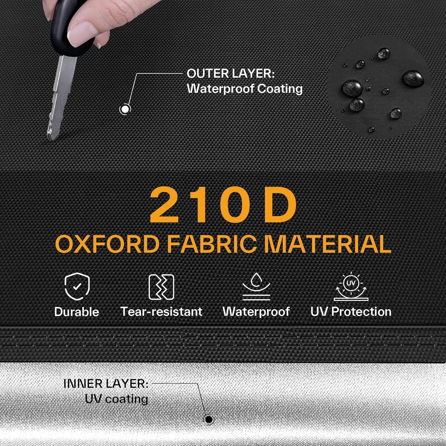 Sportneer Bike Cover: 210D Waterproof Outdoor Oxford Bicycle Covers with Lock Hole & Storage Bag - Rain Sun UV Dust Wind Proof Bike Covers for Mountain Bike, Road Bike, Hybrid Bike, Beach Cruiser Bike