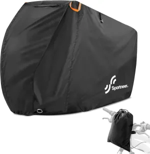 Sportneer Bike Cover: 210D Waterproof Outdoor Oxford Bicycle Covers with Lock Hole & Storage Bag - Rain Sun UV Dust Wind Proof Bike Covers for Mountain Bike, Road Bike, Hybrid Bike, Beach Cruiser Bike