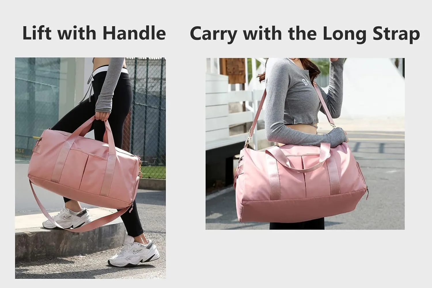 Sports Gym Bag Dance Bag Carry On Weekender Bag for Girls Teen Women, Waterproof Travel Duffle bag with Wet Pocket and Shoe Compartment (Bag Only, JazzberryJam)