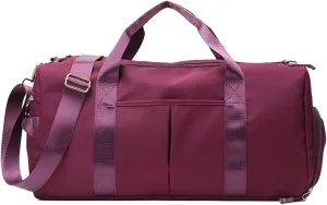 Sports Gym Bag Dance Bag Carry On Weekender Bag for Girls Teen Women, Waterproof Travel Duffle bag with Wet Pocket and Shoe Compartment (Bag Only, JazzberryJam)