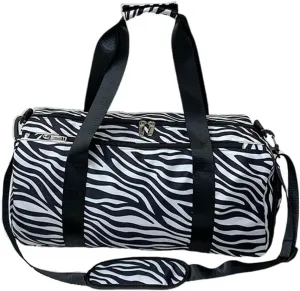 Sports Gym Bag Dance Bag Nylon Bag for Traveling Weekender Overnight Bag with Wet Pocket And Shoes Compartment (zebra stripes)