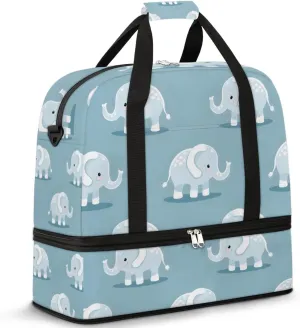 Sports Gym Bag with Wet Pocket & Shoe Compartment Personal Item Travel Bag Tote Bag for Men Women Calf elephants Duffle Bag for Travel Sports Fitness & Workout