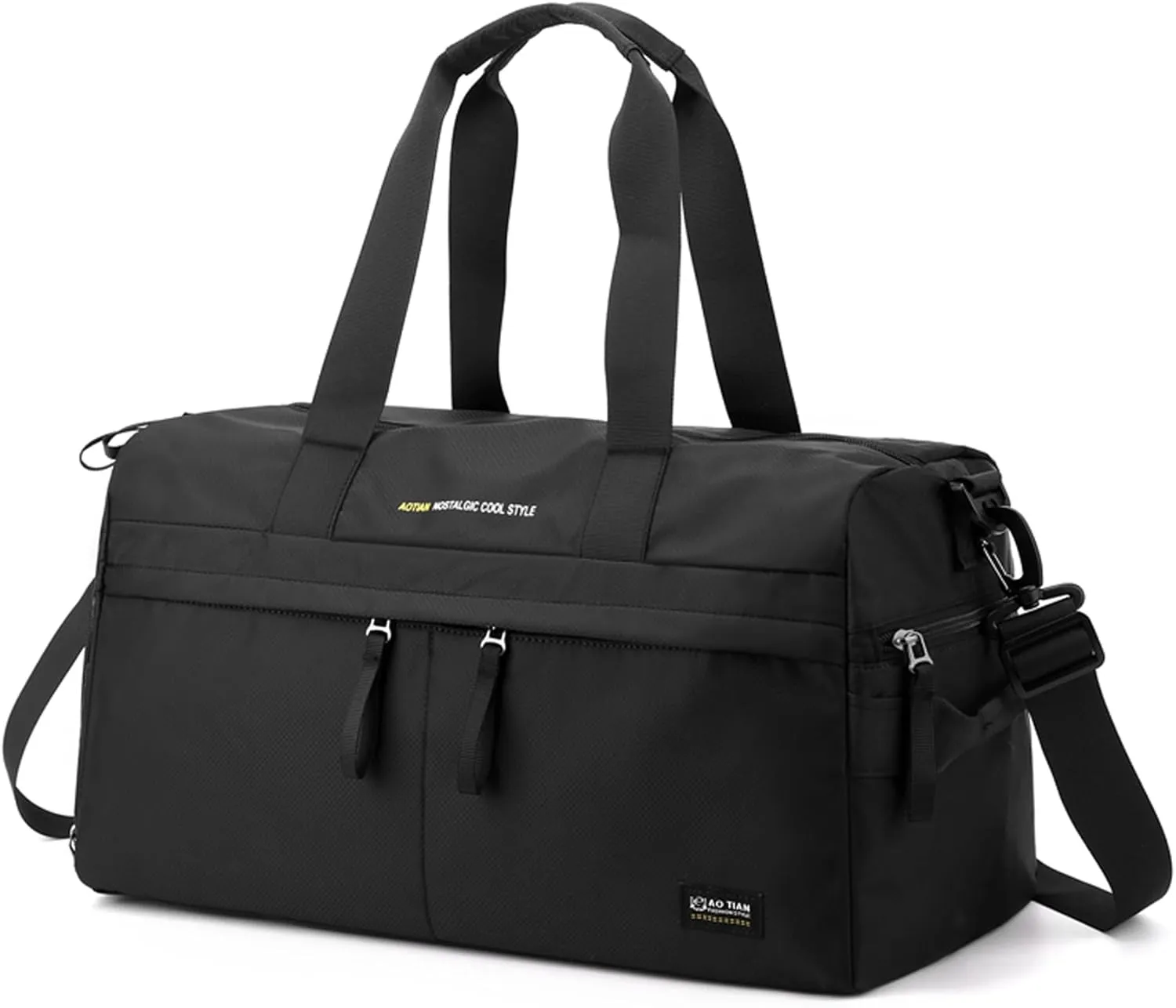 Sports Gym Duffle Bag for Men and Women 24L with Shoes Compartment and Wet Pocket, Oxford Waterproof Weekender Overnight Carry on Tote Bag for Yoga Fitness Airplane Travel