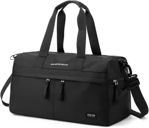 Sports Gym Duffle Bag for Men and Women 24L with Shoes Compartment and Wet Pocket, Oxford Waterproof Weekender Overnight Carry on Tote Bag for Yoga Fitness Airplane Travel